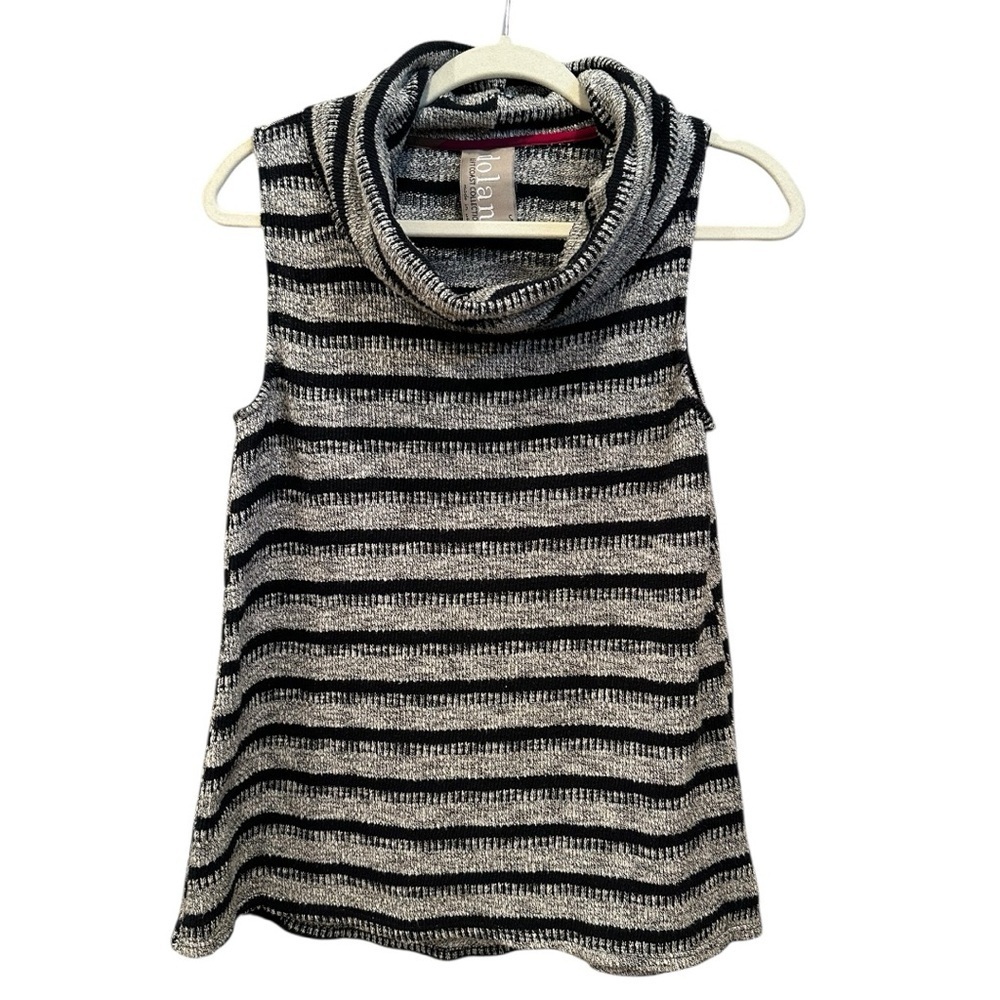 dolan Left Coast Collection Striped Sleeveless Cowl Neck Sweater Sm made in USA